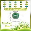 180G 15 Style 8/0 Glass Round Seed Beads SEED-AR0001-19-2
