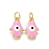 Brass Enamel Charms KK-C106-01G-2