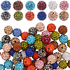 120Pcs 12 Colors Pave Disco Ball Beads RB-SC0004-85-1