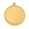 Ion Plating(IP) 304 Stainless Steel Pendants Cabochon Settings STAS-A099-04G-1