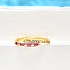 Brass Micro Pave Cubic Zirconia Cuff Rings for Women RJEW-H247-03G-3