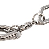 201 Stainless Steel Rhombus Link Chain Bracelets BJEW-B078-118GP-3
