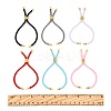 6Pcs 6 Colors Twisted Nylon Cord Silder Bracelets DIY-FS0008-93-5