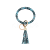Snakeskin Pattern PU Imitaition Leather Bangle Keychains KEYC-PW0009-08L-1