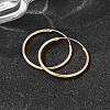Brass Hoop Earrings EJEW-G474-01G-04-3