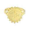 Real 18K Gold Plated 304 Stainless Steel Open Cuff Rings for Women LS-RJEW-B061-01G-01-2