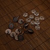 Clear Domed Glass Cabochon Cover and Brass Leverback Earring Settings for DIY DIY-X0160-R-NR-1