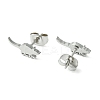 Non-Tarnish Cute Little Animal Theme 304 Stainless Steel Stud Earrings EJEW-B041-03I-P-2