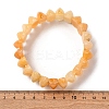 Bicone Natural Topaz Jade Beads Stretch Bracelets for Women Men BJEW-C097-05N-3