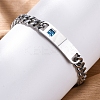 201 Stainless Steel Cuban Link Chain Bracelets BJEW-B078-162P-4