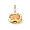 Brass Pave Cubic Zirconia Pendants CU-CBA6980-07G-2