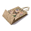 Flower Butterfly Pattern Kraft Paper Bags CARB-F012-03C-3
