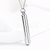 Non-Tarnish 304 Stainless Steel Column Pendant Necklaces UG4628-1-2
