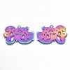 Mother's Day Ion Plating(IP) 201 Stainless Steel Pendants STAS-R114-024-2