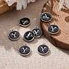 Platinum Plated Alloy Charms LS-ENAM-S118-02Y-P-5