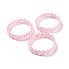 Natural Rose Quartz Oval Beaded Stretch Bracelet G-E010-01N-2