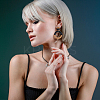 3 Pairs 3 Colors Resin & Wooden Donut Dangle Stud Earrings with 316 Surgical Stainless Steel Pins EJEW-FI0002-47-6