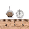 Brass Stud Earrings EJEW-D288-15P-3