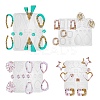 4Pcs Geometry/Teardrop/Heart Pendant & Links Silicone Molds DIY-LS0003-22-1