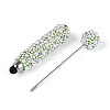 ABS Imitation Pearl & Polymer Clay Pave Rhinestone Touch Screen Stylus AJEW-T013-06D-3