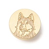 Golden Tone Wax Seal Brass Stamp Heads AJEW-U008-03G-09-1