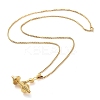 PVD Vacuum Plating 304 Stainless Steel Dumbbell Pendant Necklaces NJEW-Z023-01G-1