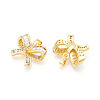 Brass Micro Pave Cubic Zirconia Pendants KK-N257-45G-2
