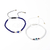 Adjustable Nylon Thread Braided Bead Bracelets Set BJEW-JB06440-1