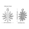 201 Stainless Steel Charms STAS-CJ0002-07-2