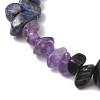 Chakra Natural Obsidian & Amethyst & Lapis Lazuli & Green Aventurine & Tiger Eye & Red Aventurine & Red Jasper BJEW-JB10777-01-4