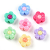 Two Tone Opaque Acrylic Beads SACR-N018-13-1