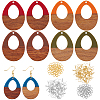 DIY Two Tone Teardrop Pendant Earrings Making Kit DIY-OC0008-16-1