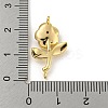 Long-Lasting Brass Micro Pave Clear Cubic Zirconia Connector Charms KK-O008-03A-G-3