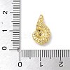 Brass Micro Pave Clear Cubic Zirconia Pendants KK-U046-02G-02-3