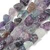 Raw Rough Natural Colorful Fluorite Beads Strands G-M453-D11-2