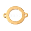 Ion Plating(IP) 304 Stainless Steel Ring Links Connector Charms STAS-U025-12G-1