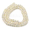 Electroplate Transparent Glass Beads Strands GLAA-C029-03A-02-2