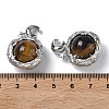 Natural Tiger Eye Pendants G-A298-02P-10-3