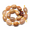 Natural Yellow Agate Beads Strands G-S370-078-2