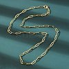 Brass Paperclip Chain Necklaces NJEW-A042-17G-03-5