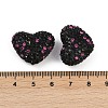 Heart Shaped Polymer Clay Rhinestone Beads CLAY-NH0002-01C-3