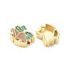 Christmas Brass Enamel Beads KK-I474-G11-2