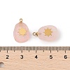 Natural Rose Quartz Pendants STAS-P380-77G-04-3