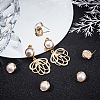 10Pcs Brass Stud Earring Findings KK-BBC0011-38-4