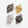 Alloy Rhinestone Magnetic Clasps with Loops PALLOY-M149-01-RS-1