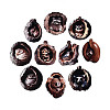 10Pcs UV Single Face Printed Wood Animal in Nest Pendant Decorations WOOD-N020-15-2