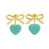 Bowknot 304 Stainless Steel Studs Earrings EJEW-Z047-04G-01-1