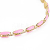 Brass Micro Pave Cubic Zirconia Link Tennis Necklaces for Women NJEW-T013-01G-07-3