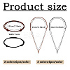 24Pcs 4 Styles Adjustable Waxed Polyester Cord Bracelet & Necklace Making Findings Kits MAK-DC0001-01-2