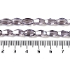 Electroplate Glass Beads Strands GLAA-Q101-03A-PL01-4
